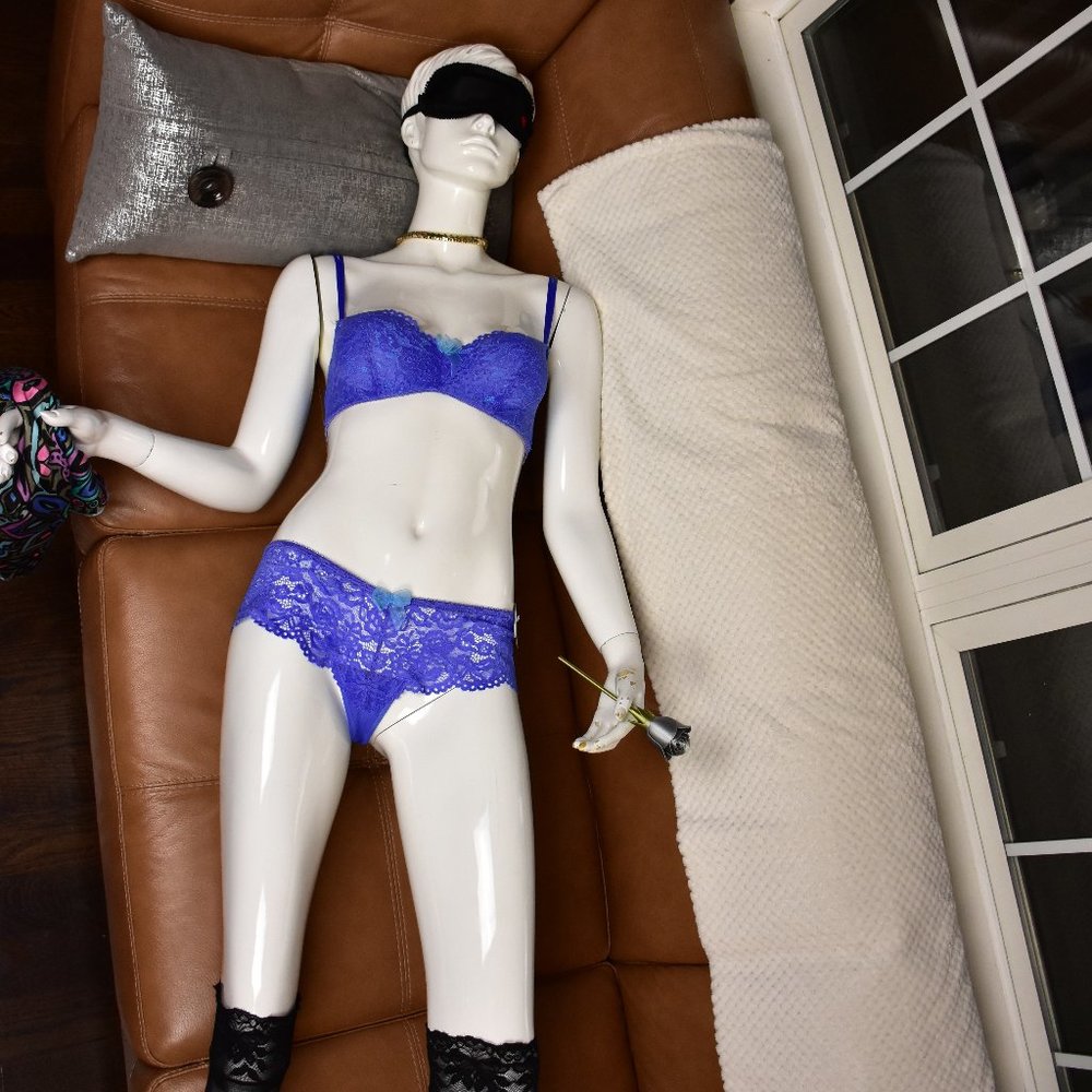 b.tempt'd by Wacoal Bra and Panty Set Blue Lace